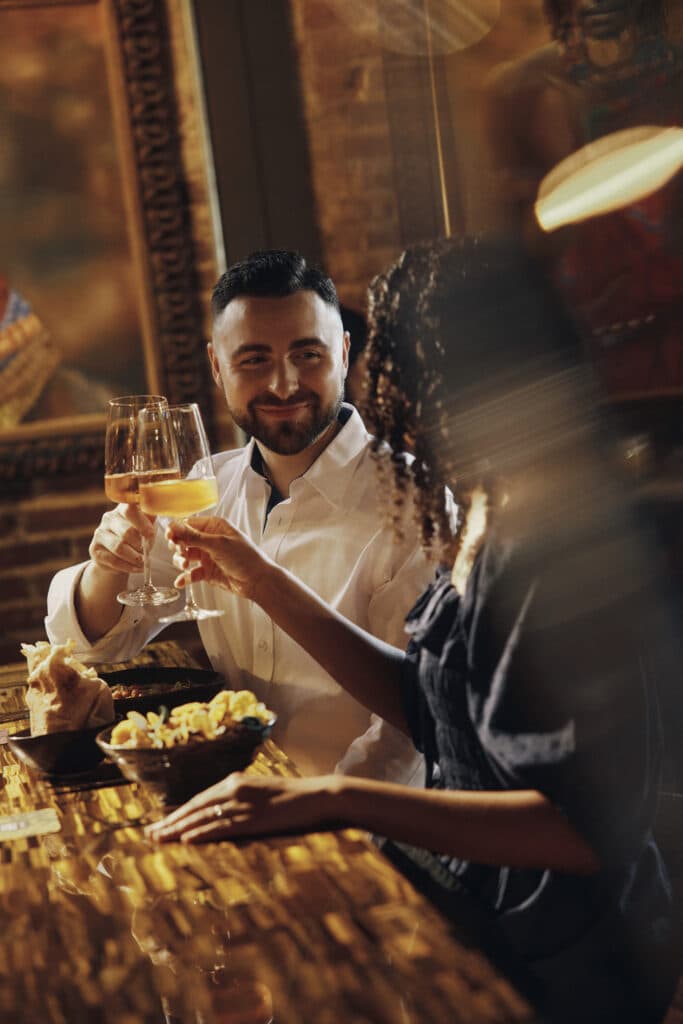 Food and wine at Baobab lounge at Plant Riverside District Savannah