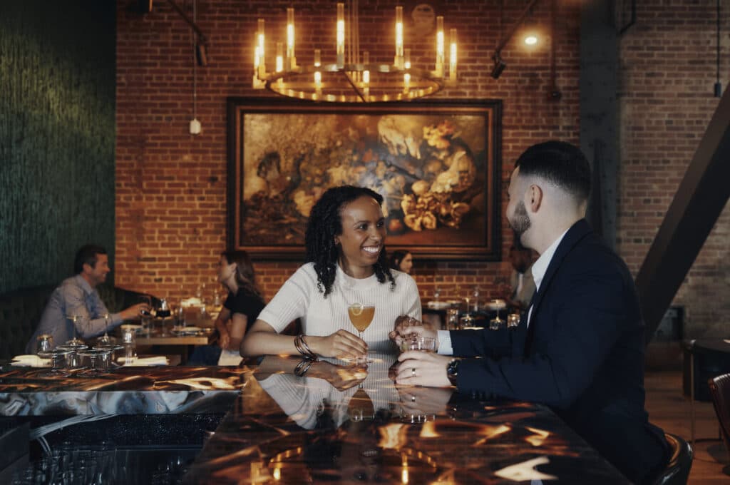 Stone & Webster Chophouse restaurant and bar at Plant Riverside District
