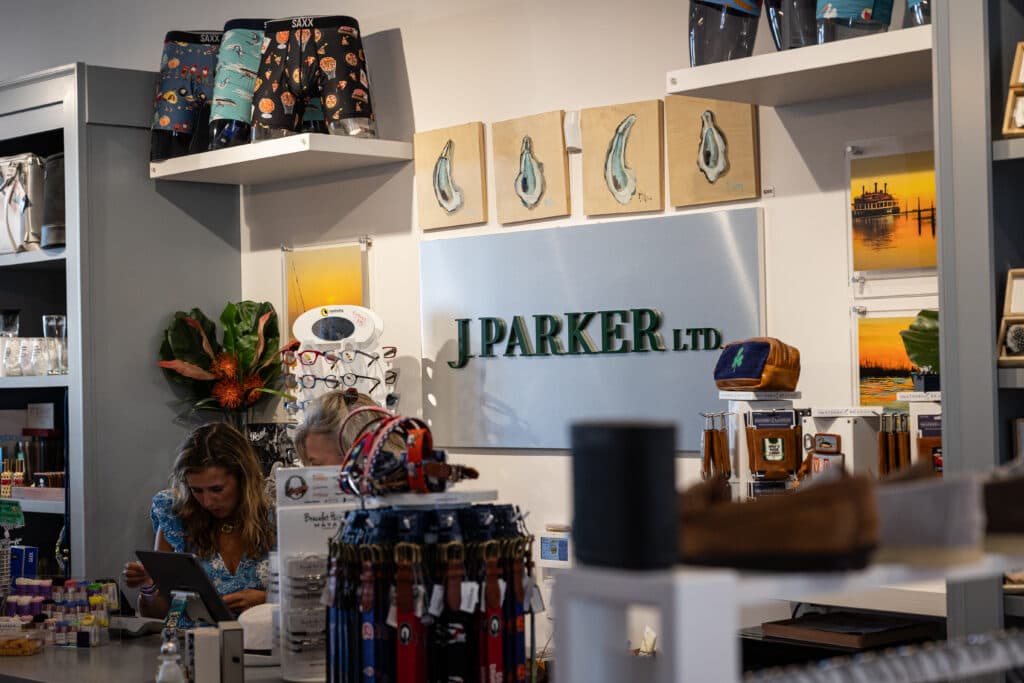 JParker shopping accessories and clothes at Plant Riverside District Savannah