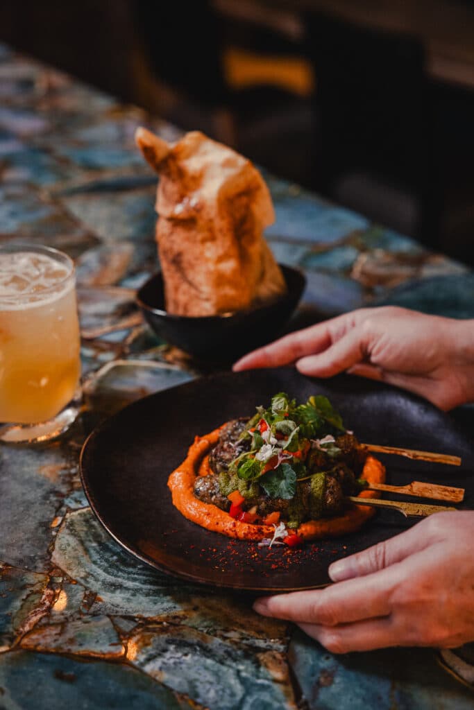 Food at Baobab lounge at Plant Riverside District Savannah