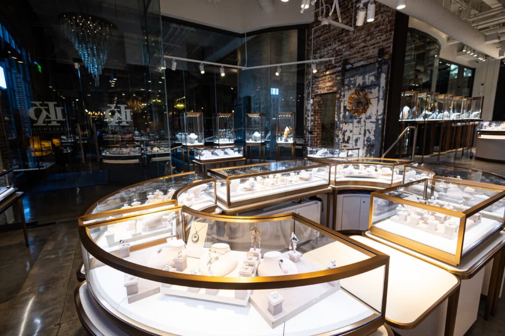 Kessler Diva fine jewelry cases at Plant Riverside District Savannah