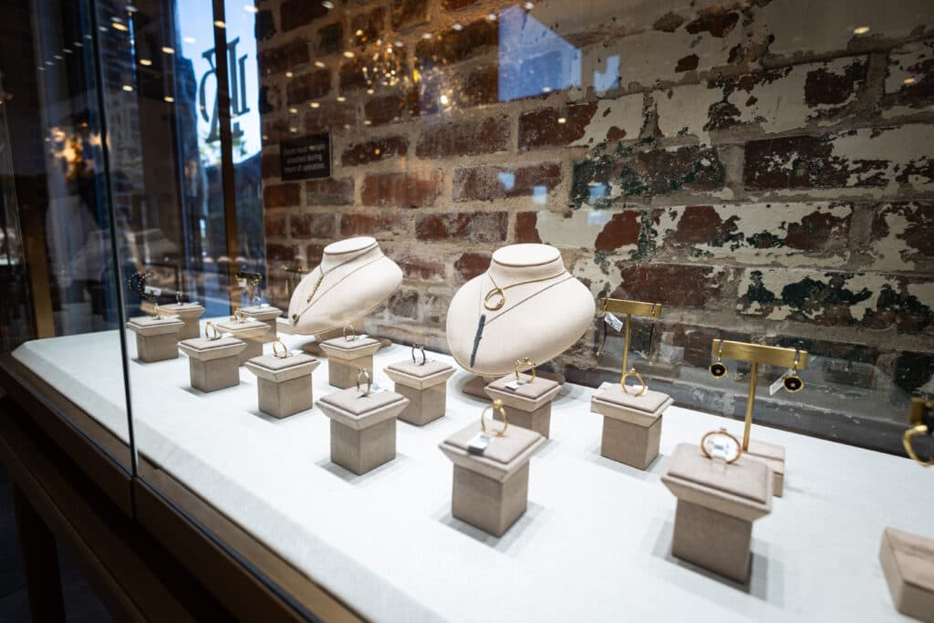 Kessler Diva fine jewelry rings, necklaces, and earrings at Plant Riverside District Savannah