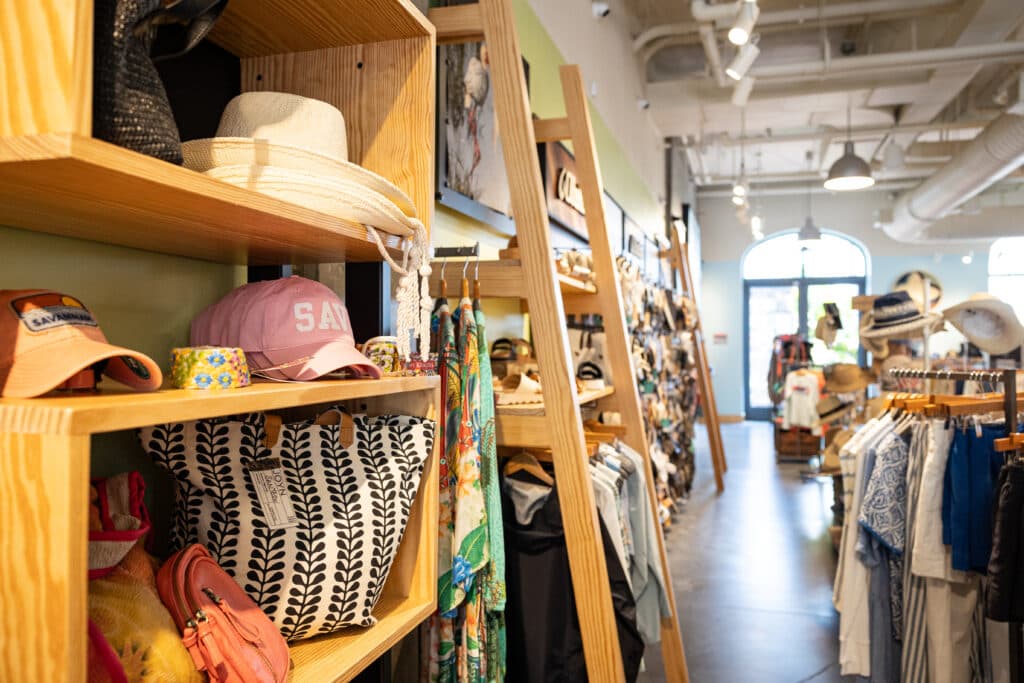 Outside Brands shopping outlet hats accessories and clothes at Plant Riverside District Savannah