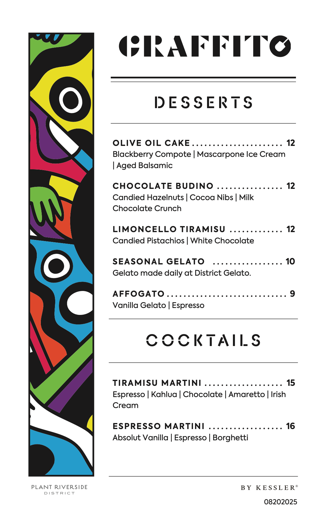 Graffito updated desserts 0822