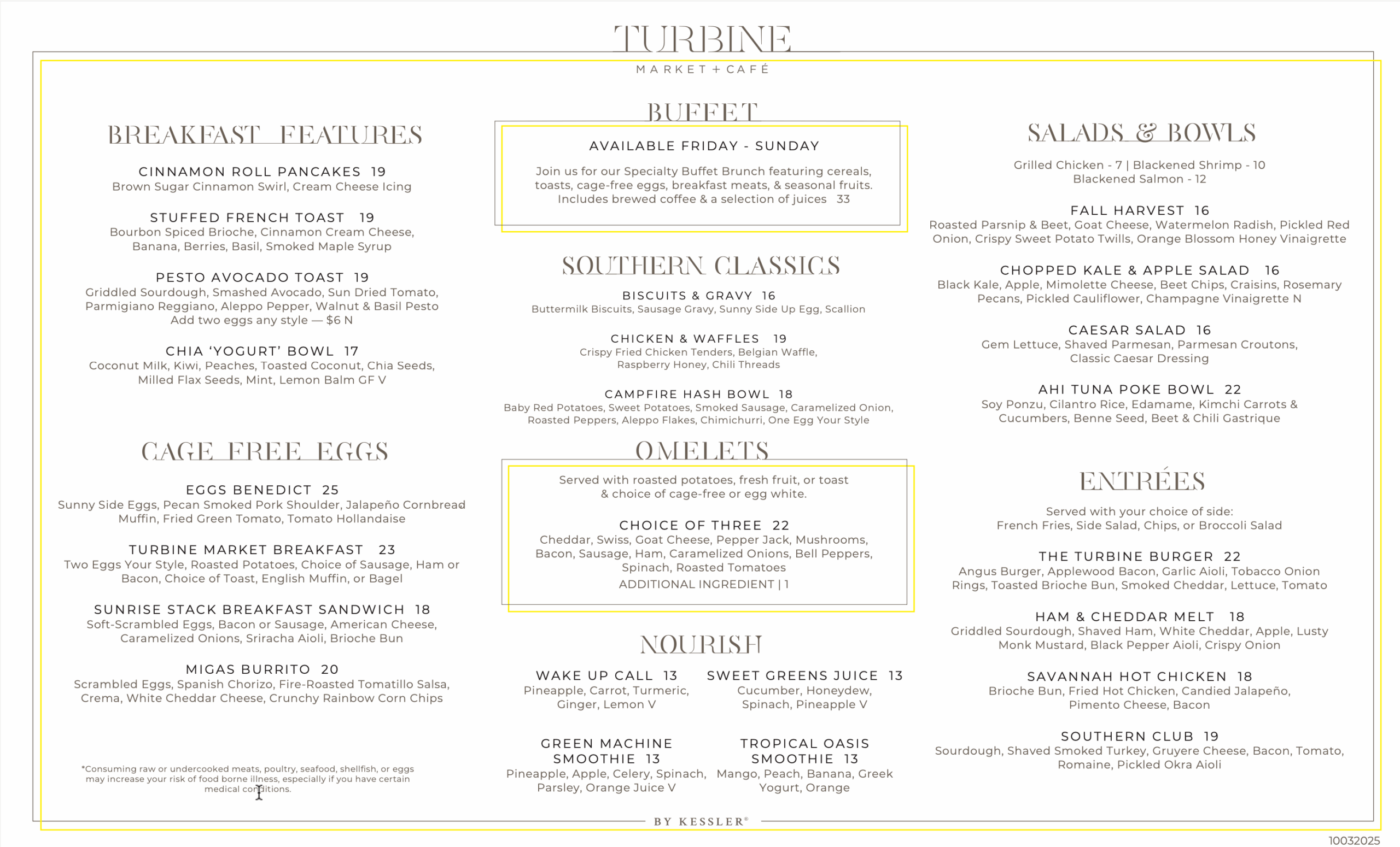 Turbine market + Cafe fall menu
