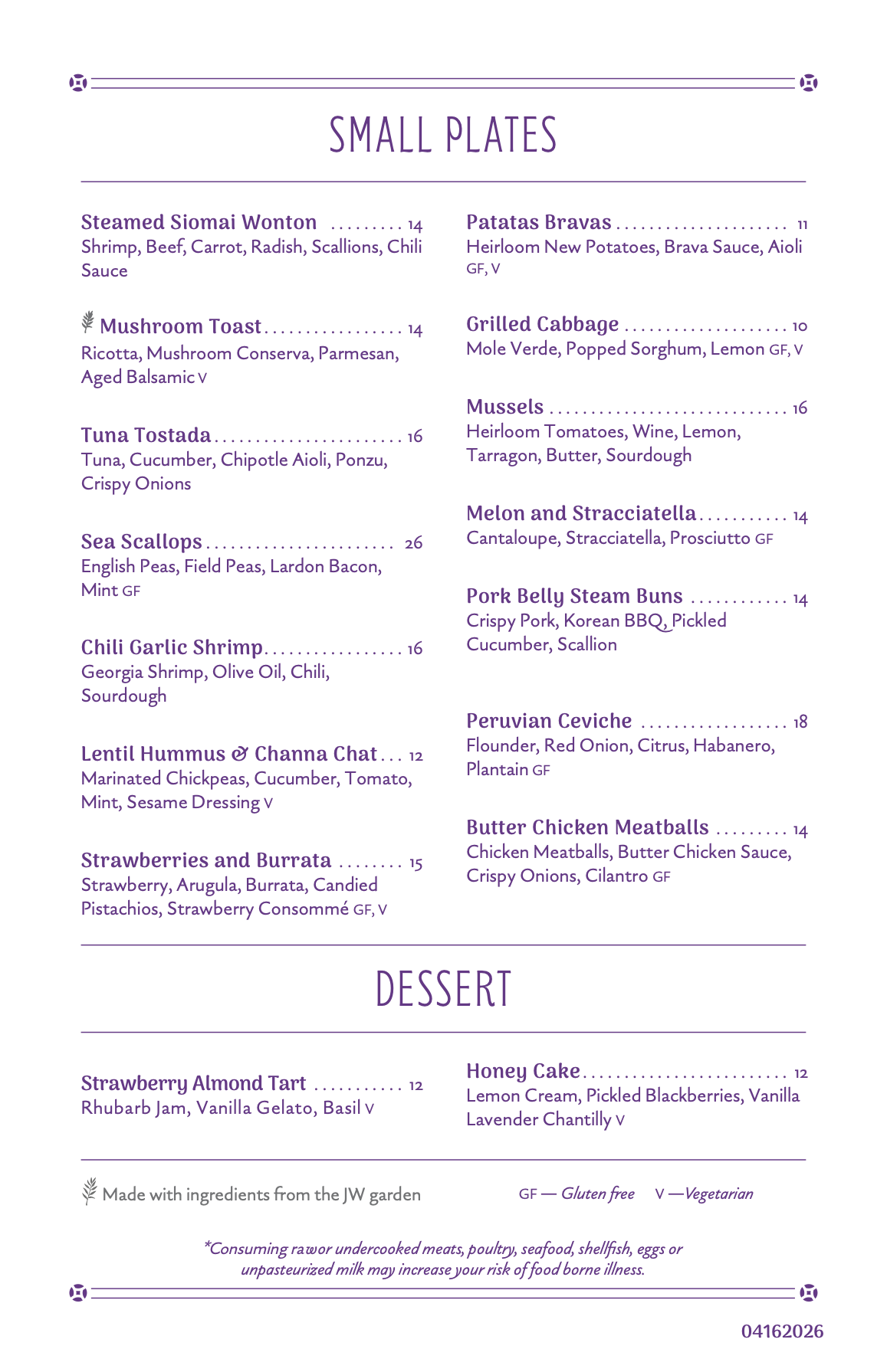 Small plates on Savannah Rooftop