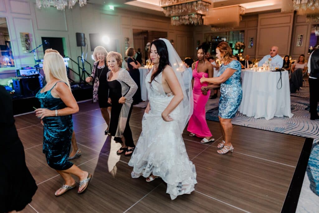 People dancing at a Wedding/event space JW Marriott Plant Riverside Savannah