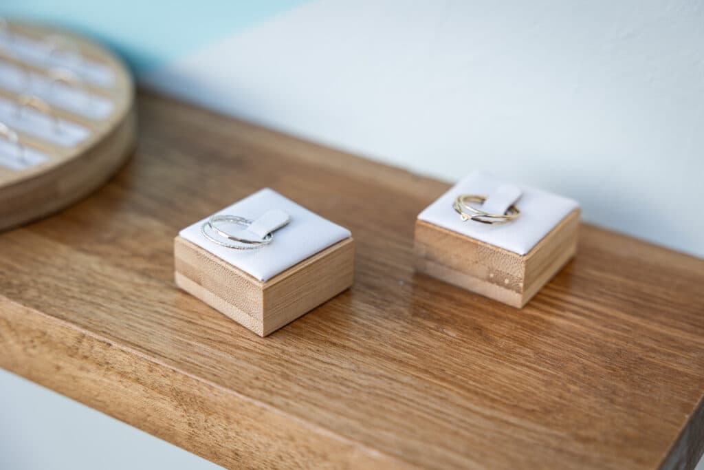 Rings from Golden Hour Jewelry at Plant Riverside District Savannah