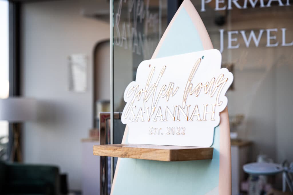 Signage of Golden Hour Jewelry at Plant Riverside District Savannah