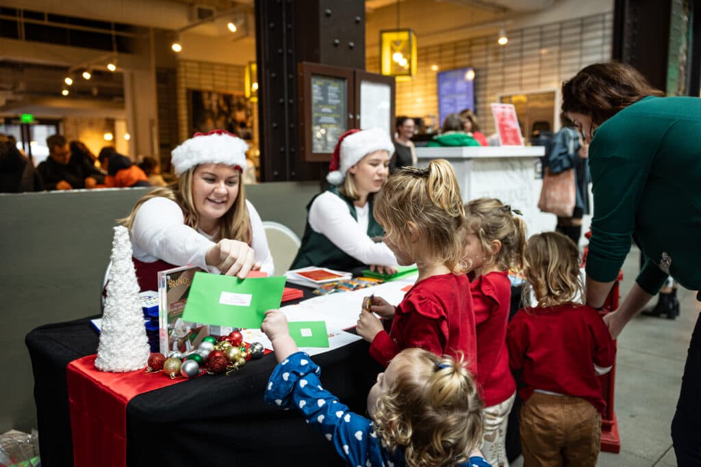 Writing letters to santa at Plant Riverside District